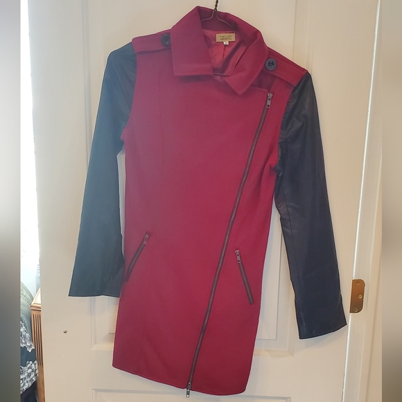 Wool & Faux Leather Jacket - Picture 2 of 7